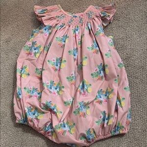 Floral Pink Baby Romper
